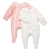 New ???? Little Green & Co Jersey Zip Onesie Sorbet Pink 2 Piece Pack ❤️