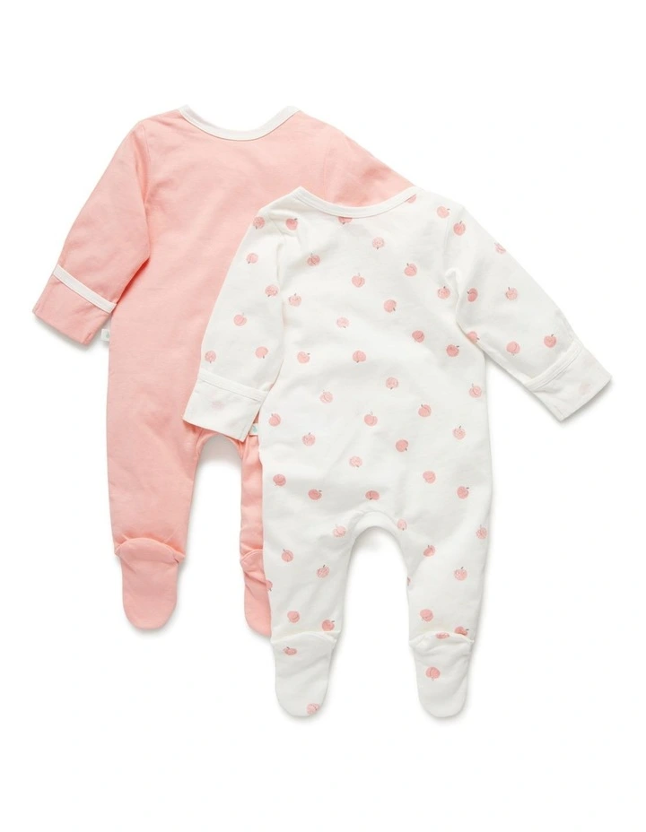New 𧨠Little Green & Co Jersey Zip Onesie Sorbet Pink 2 Piece Pack β€οΈ - Image 2