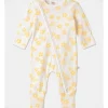 Deals 🔥 Sprout Essentials Rib Floral Print Coverall In Yellow 🧨