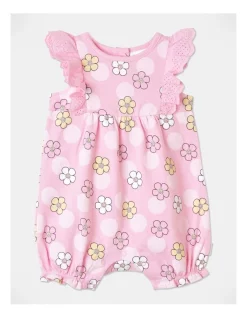 Best deal ๐ Sprout Floral Spot Bubble Romper In Pink ๐ฅ