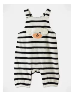 Best deal ๐ Sprout Terry 3D Monkey Pocket Romper In Black/White โ๏ธ