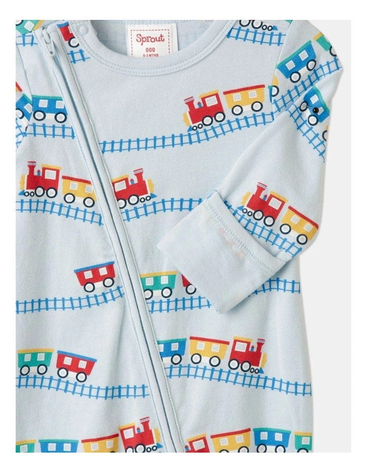 Cheap π Sprout Essentials Train Coverall In Light Blue π - Image 3