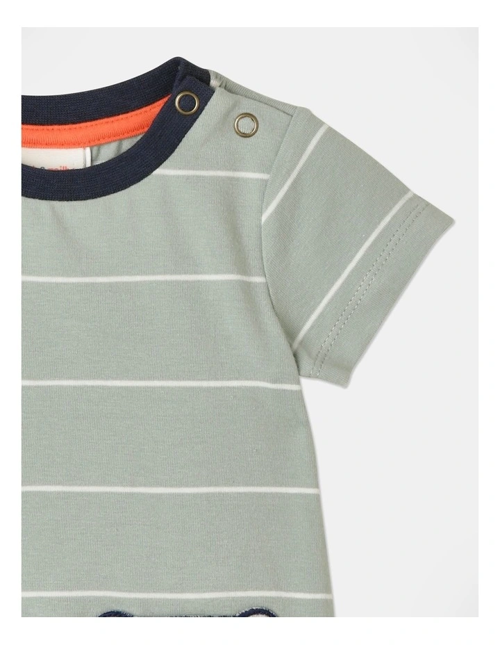 Best reviews of 𧨠Jack & Milly Sam Stripe Romper In Light Green π - Image 2