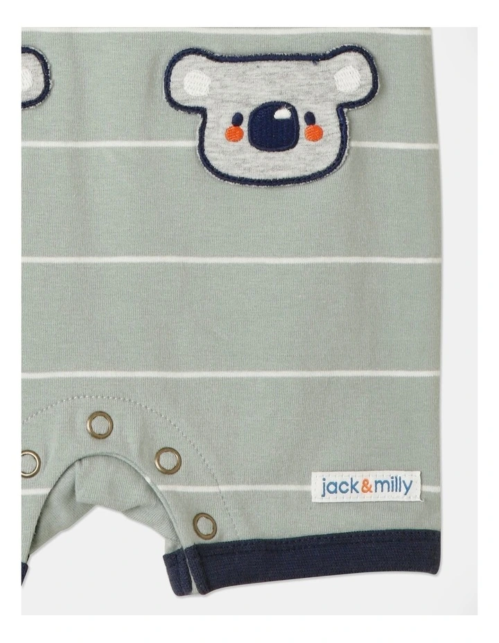 Best reviews of 𧨠Jack & Milly Sam Stripe Romper In Light Green π - Image 3