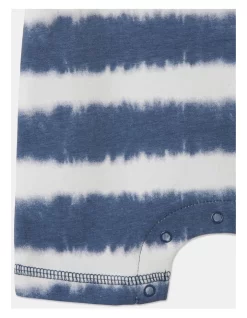 Wholesale ✨ Sprout 3D Smile Sun Stripe Romper In Indigo ???? -Jack & Milly shop unnamed file 891