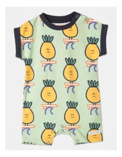 Best Sale ๐งจ Jack & Milly Teddy Short Leg Romper In Light Green ๐