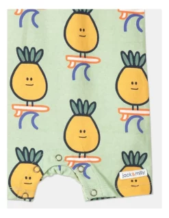 Best Sale ???? Jack & Milly Teddy Short Leg Romper In Light Green ???? -Jack & Milly shop unnamed file 944