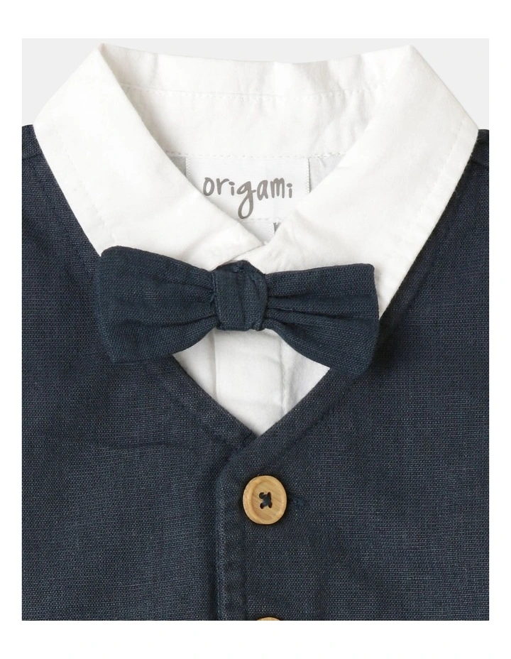 Promo π€© Origami Xavier Tuxedo Romper In Navy β - Image 4