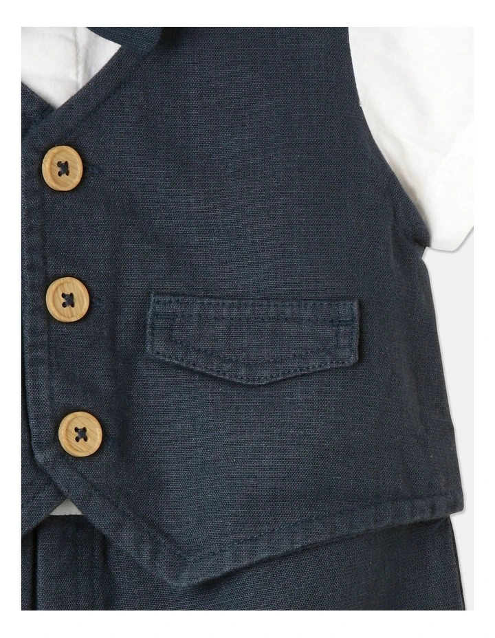 Promo π€© Origami Xavier Tuxedo Romper In Navy β - Image 5