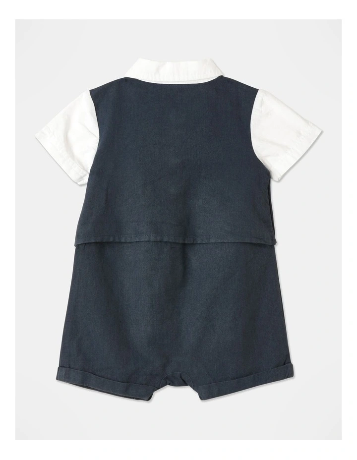 Promo π€© Origami Xavier Tuxedo Romper In Navy β - Image 6