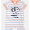 New ???? Sprout 3D Fish Romper In Peach Multi ❤️
