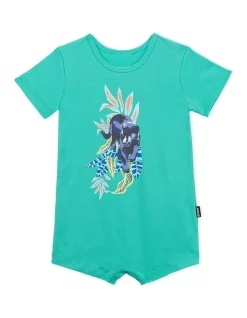 Budget 😀 Bonds Chestysuit In Panther Palms Green 🌟